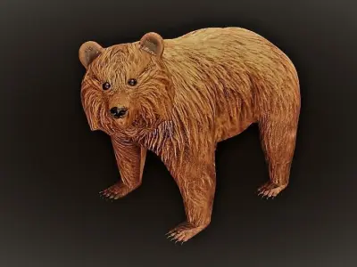 Brown Bear Low-poly 3D model
