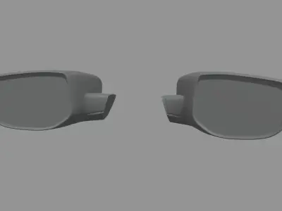 Car Mirror Honda Civic Type R 2020 Low-poly 3D model