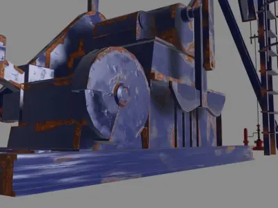 Oil Pump Low-poly 3D model purchase