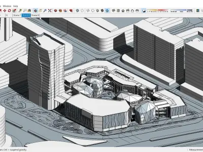 Sketchup Commercial Office Complex 249 3D model