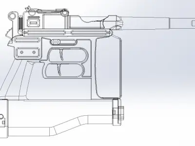 Attack On Titan Season 4 Gear Gun Handle 3D model