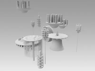 Skyscrapers 3D model