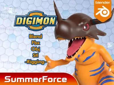 Greymon - Digimon 3D model