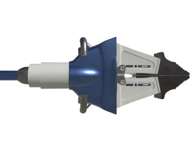 Industrial Robotic Hydraulic Spreader Grapple Claw 3D model