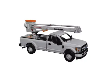 Bucket Lift Truck Utility Maintenance Service Vehicle 3D model