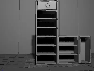 cupboard furniture Low-poly 3D model