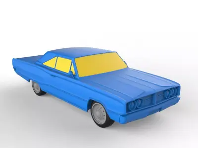 Dodge Coronet 1966 Classic Car 3D print model