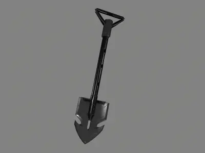 Stylized Shovel  Low-poly 3D model