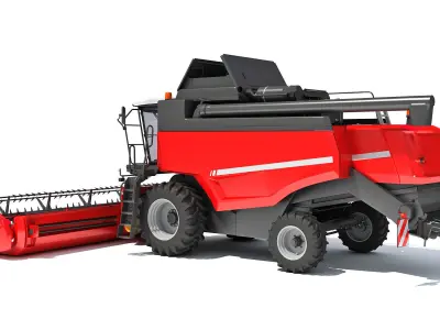 Combine Harvester 3D model 9