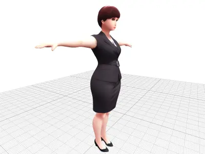 Sophia the Business Woman Low-poly 3D model