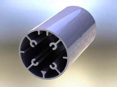 Aluminum Extruded Round Tube for Jigs Low-poly 3D model