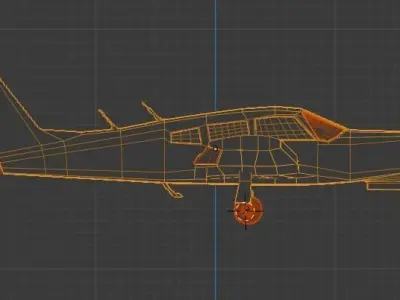Piper arrow  Low-poly 3D model