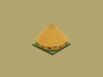 Medieval Houses Low-poly 3D model