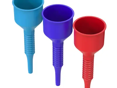 Long Flexible Funnel 3D model