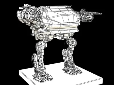 SCI FI MECHA Low-poly 3D model