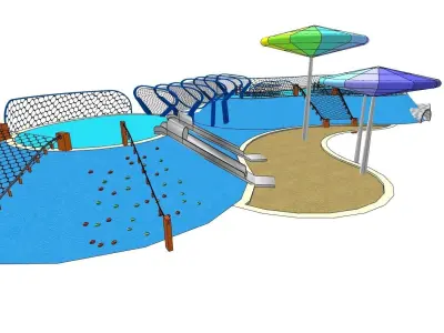 water park play area 3d model 3D model