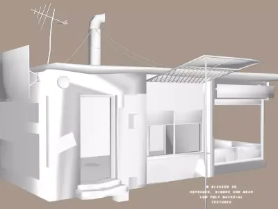 3DBlessed Ukraine Survivor Shack Low-poly 3D model