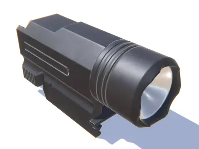 Tactical Flashlight Low-poly 3D model purchase