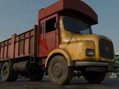 Old Truck Indian Tata SE 16 series 3D model