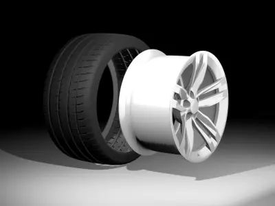 Car Wheel 3D model by funstargames from CGTrader