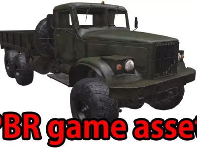 Russian Truck PBR Lowpoly Low-poly 3D model