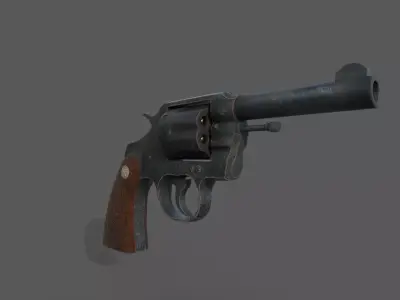 Police Gun Low-poly 3D model