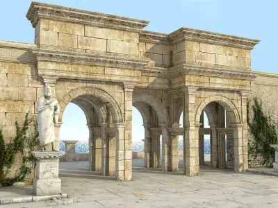 Ancient Ruin Gate 3D model