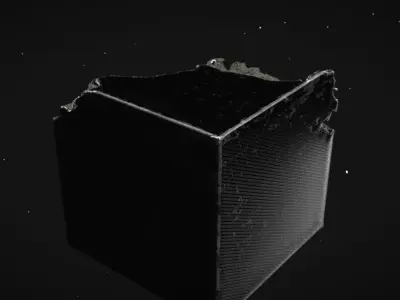 Scifi - Carbon rock 3D model