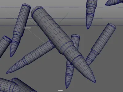 Copper bullet 3D model