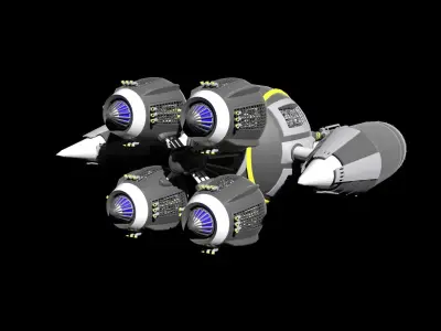 Sci-fi drone Low-poly 3D model