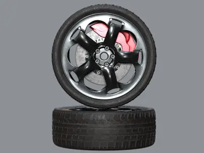 Car Wheel Low-poly 3D model from CGTrader