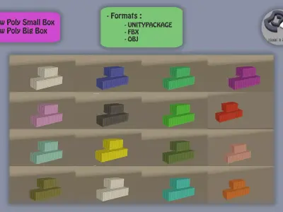 Truck Containers Low-poly 3D model