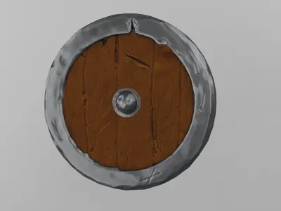 Medium PolyCount Stylized Fantasy LvL2 Shield Free low-poly 3D model
