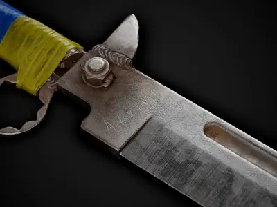 Homemade knife Game-ready Low-poly 3D model