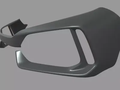 Front Bumper Honda Civic Type R 2020 Custom Low-poly 3D model