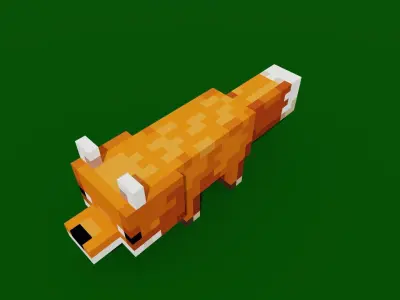 MineCraft fox model Low-poly 3D model