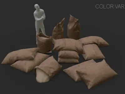 Generic Bags Assets Low-poly 3D model