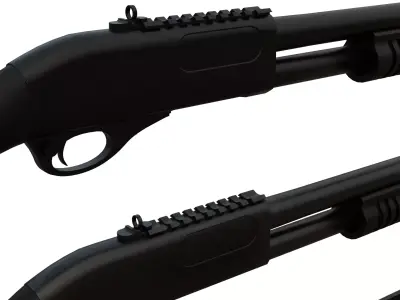  Remington 870 Shotgun Low-poly 3D model