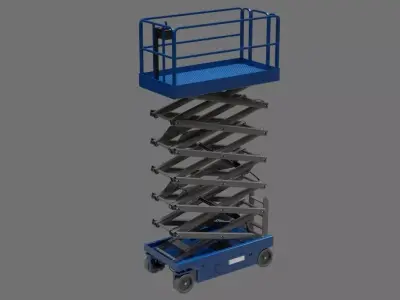 Scissor Lift 1A Low-poly 3D model