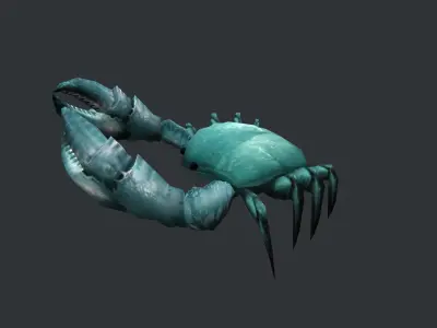 low-poly aniamted crab Low-poly 3D model