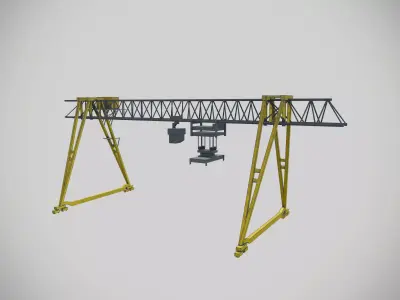 Gantry crane Low-poly 3D model purchase