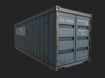 4 pack ship containers  3D model