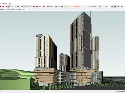 Sketchup Commercial Complex 108 3D model