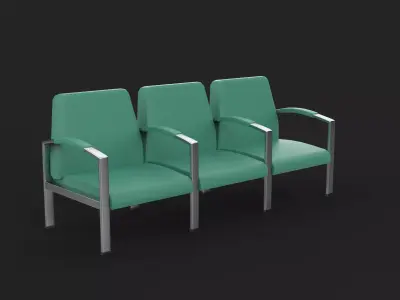 Waiting chair 03 3D model