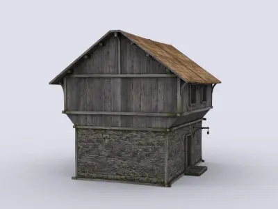 Medival house Low-poly 3D model
