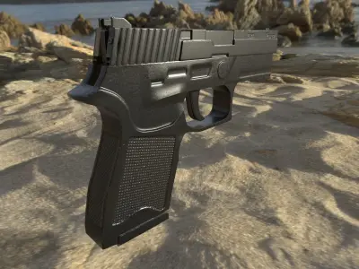 P250 Pistol  Low-poly 3D model