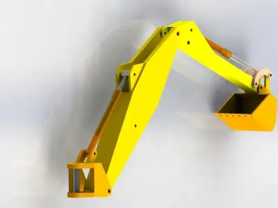 backhoe excavator 3D model