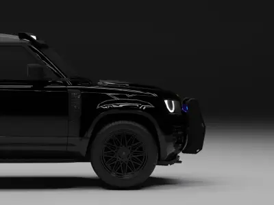 land rover defender police Low-poly 3D model