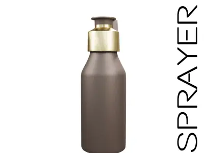 Perfume spray chrome Low-poly 3D model