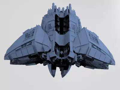 Sci-Fi dark ring 3 3D 3D model